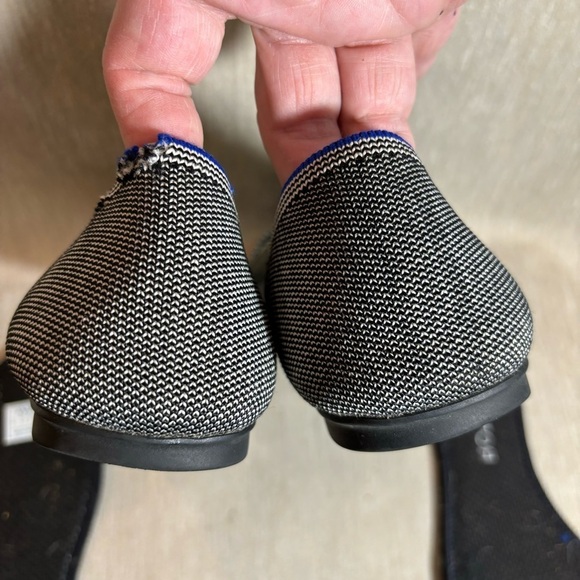 ROTHY’S SZ 8.5 The Flat Grey Mist Cap Toe Slip On Ballet Flats Shoes - Picture 7 of 11